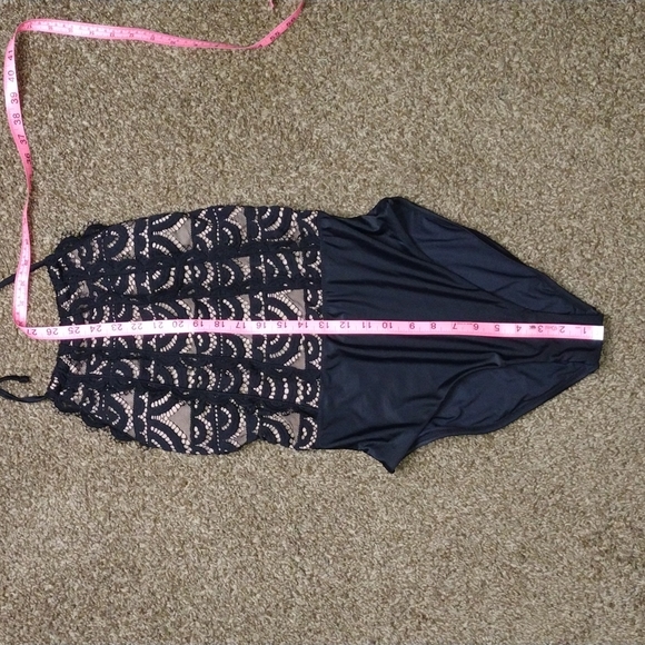 NWT PQ Mid High Neck Lace One Piece Swimsuit - Picture 8 of 15